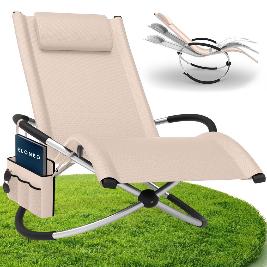 ELONEO chaise longue à bascule Outdoor avec sac, chaise Image du produit 