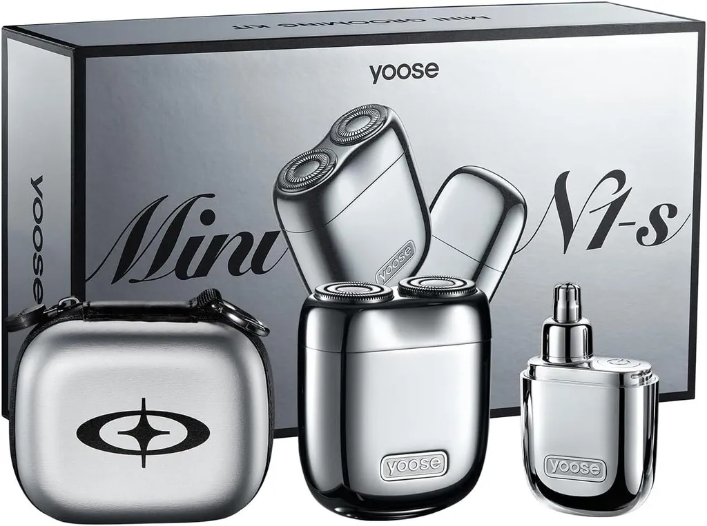 Rasoir Mini Anti-Irritation et Tondeuse Nez - Idée Cadeau Homme Argent