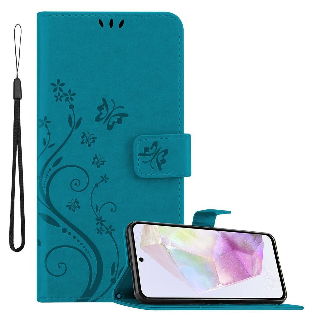 Cadorabo kryt pro Samsung Galaxy A35 v barvě FLORAL BLUE Obrázek produktu 