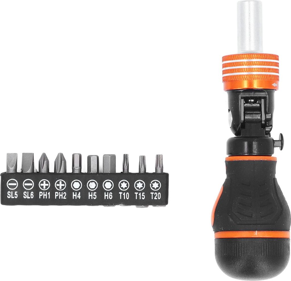 Ratschenschraubendreher-Bit-Set 10 in 1 MultiBit Kombination Verstellbarer Winkel Multifunktions-Haushaltswartungswerkzeug