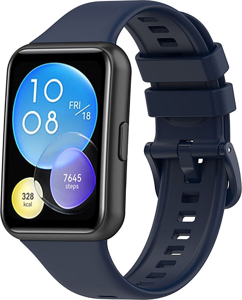 Strap-it Huawei Watch Fit 2 Silikonarmband (Dunkelblau) Produktbild 