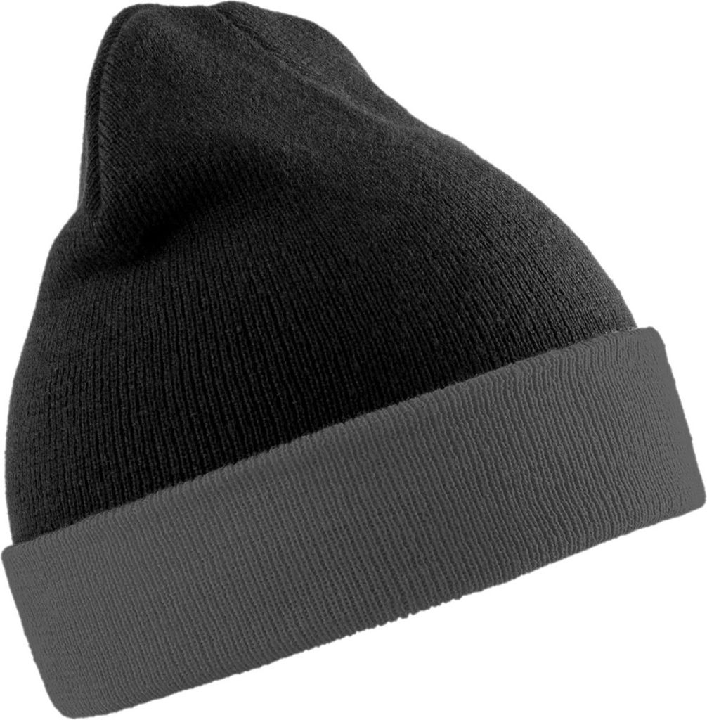 Result Genuine Recycled - "Compass" Mütze für Herren/Damen Uni PC4202 (Einheitsgröße) (Schwarz/Grau)