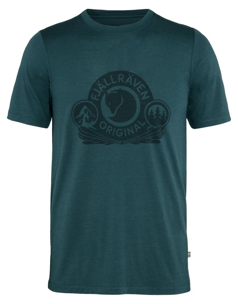 FJÄLLRÄVEN Fjällräven Abisko Wool Classic SS T-Shirt Herren blau 50