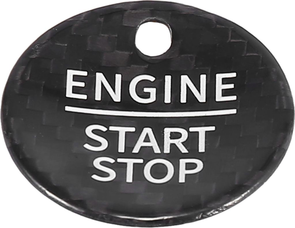 Motorstart Stopp Knopfabdeckung Startknopf Abdeckkappe für Auto Schwarz