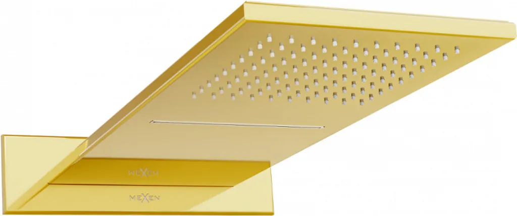 Tête de douche cascade anti-calcaire 50 cm Or Slim contre l'usure