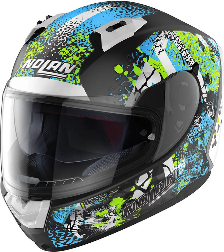 Casque Nolan N60-6 Eufor intégral noir mat bleu taille XS (55) moto