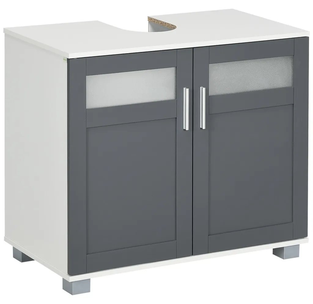 Meuble bas de rangement gris et blanc pour optimiser son salon