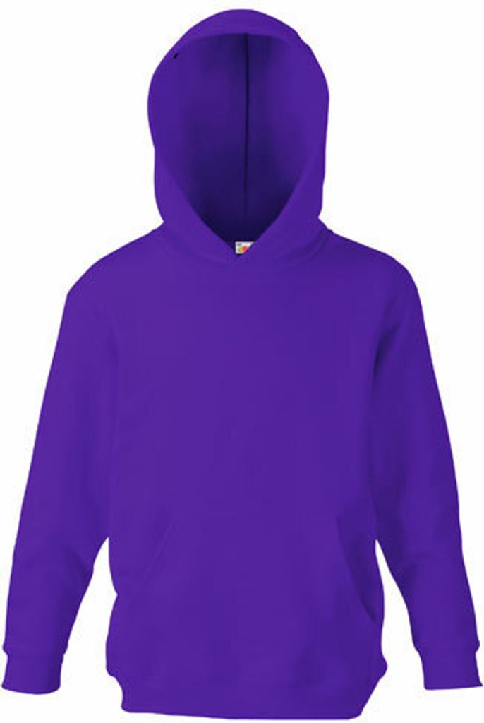 Fruit of the Loom - Kids Classic Hooded Sweat - Purple - 116