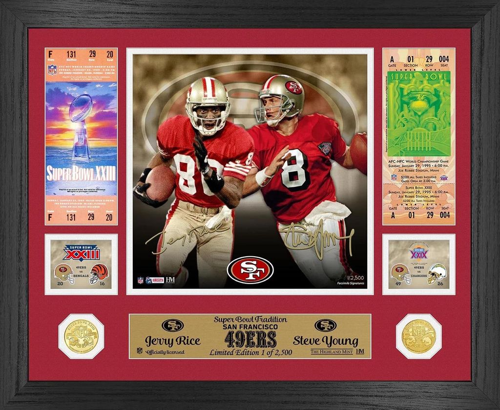 Jerry Rice Steve Young Super Bowl Traditions Coin Bild