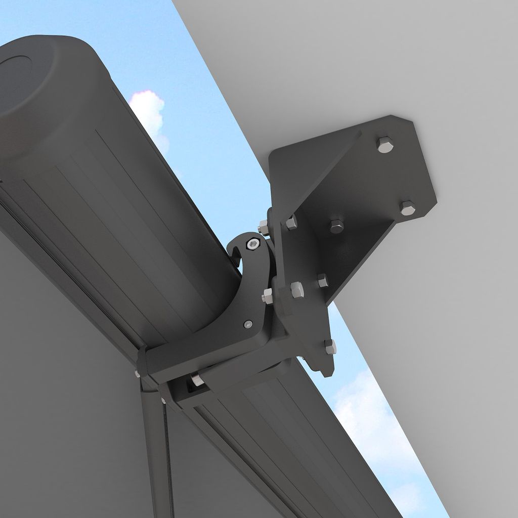 Eclipse Adapter zur Deckenhalterung für Vollkassettenmarkisen Grau