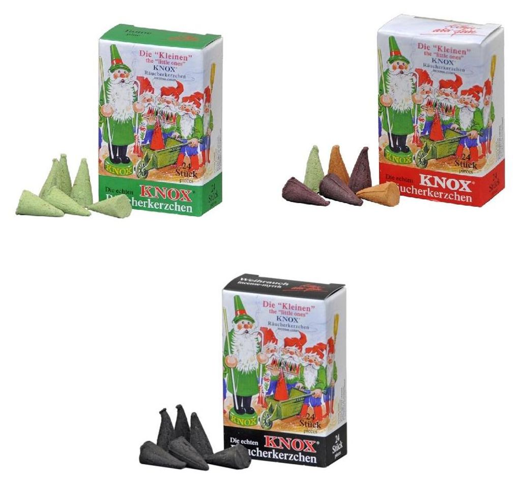 KNOX - 3er Set Mini Räucherkerzen Bunte Mischung / Produktbild 