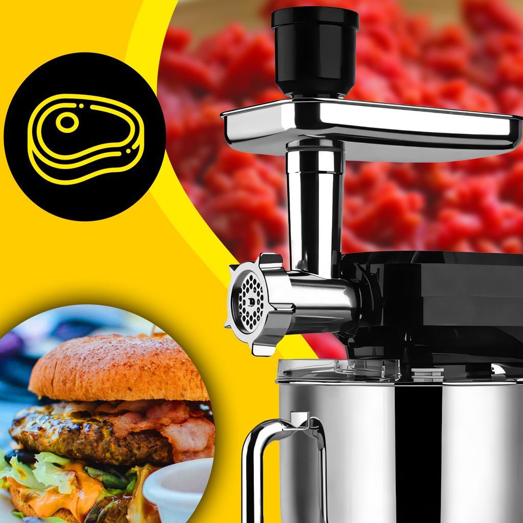 Küchenmaschine 3200 W mit 6L Edelstahl-Rührschüssel inkl. Produktbild 5