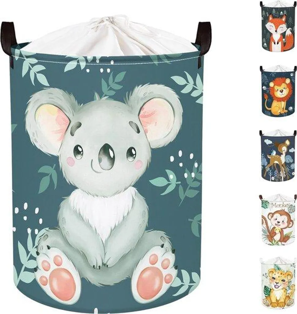 Panier de rangement koala bleu 36x45 cm pour chambre d'enfant ludique