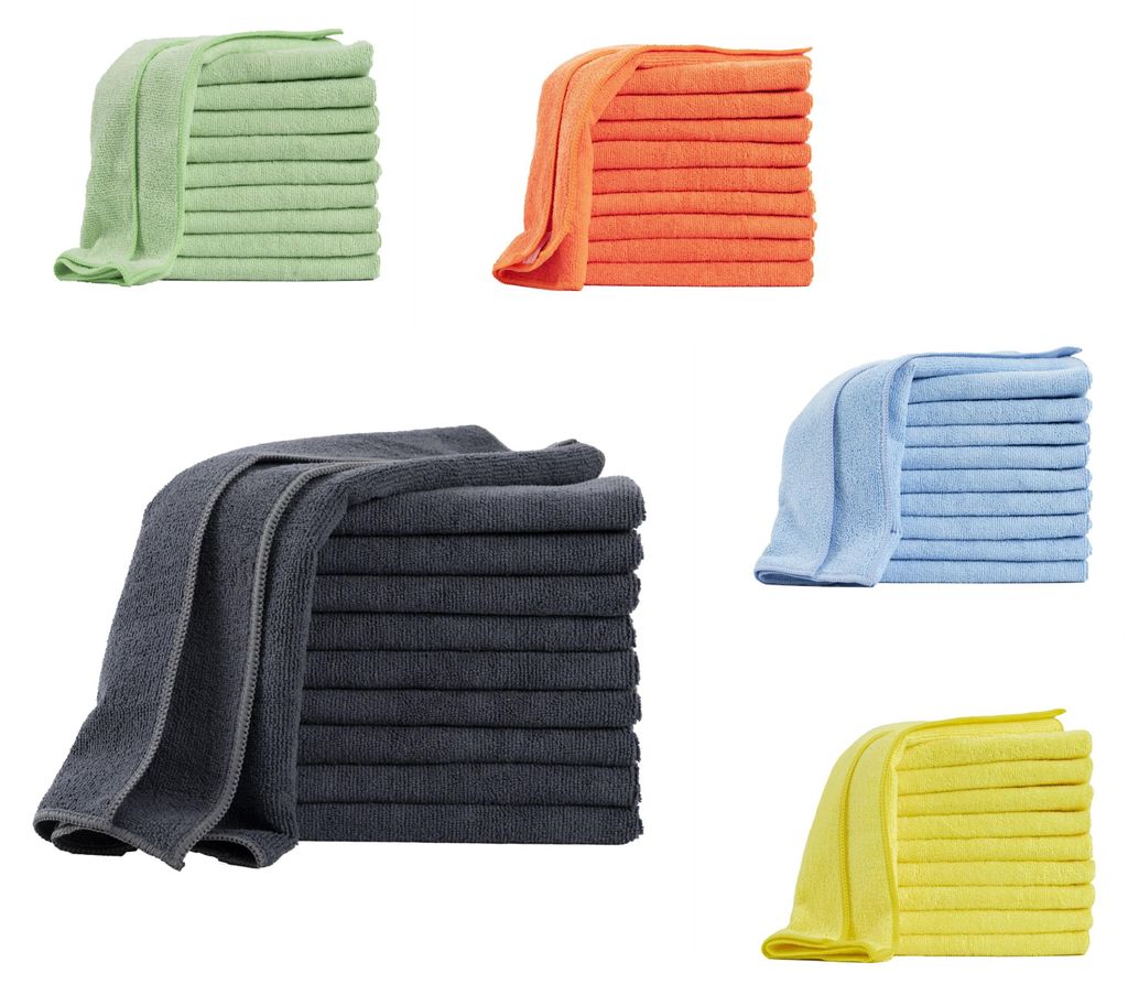 Mikrofaser Tücher 40x40 cm 10er Pack - Anthrazit - Produktbild 