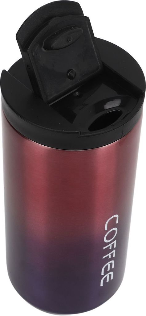 Isolierter Kaffeebecher aus Edelstahl, großkalibrig, Farbverlauf, rutschfeste, isolierte Wasserflasche, 350 ml