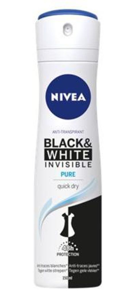 Nivea Deospray Invisible Black & White Pure Woman – 150 ml Obrázok produktu 