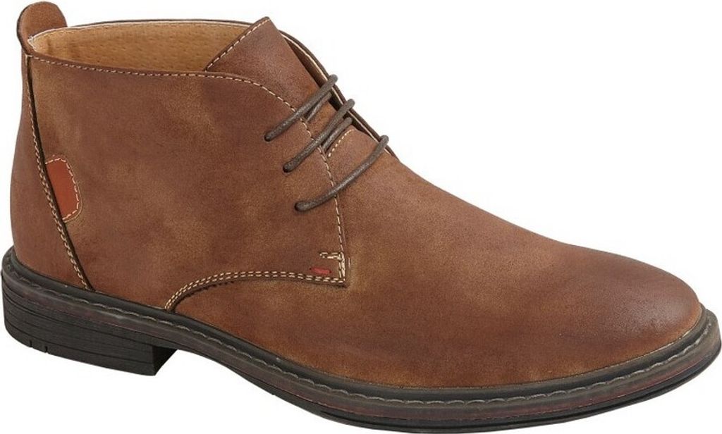 Goor Herren 3 Ösen Synthetik Wüsten Schuhe DF1390 (10 UK/44,5 EU) (Hellbraun)
