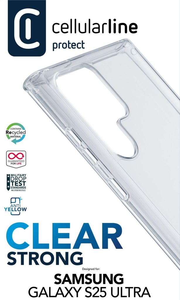 Cellularline Clear Strong Case fr Samsung S25 Ultra