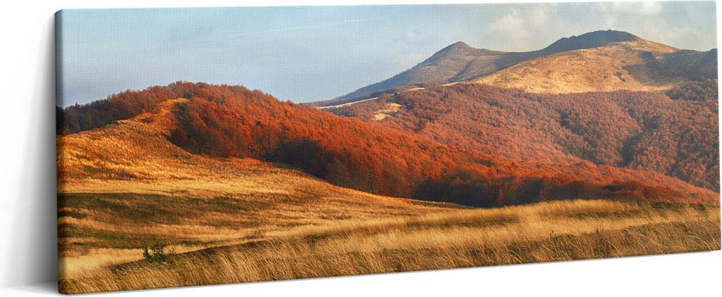 Berglandschaft im Herbst – Leinwandbild Wandbild – 125x50 cm – Leinwandbilder – Wandbilder – Schlafzimmer – Flur