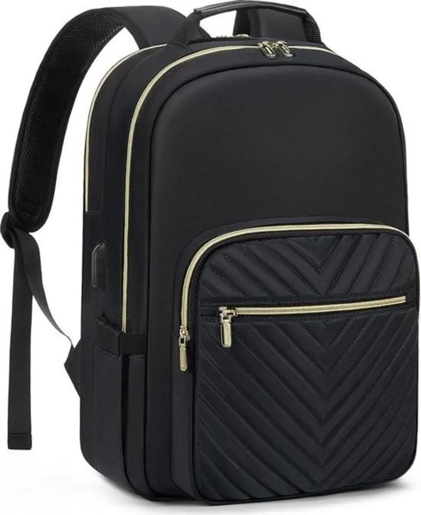 Sac ordinateur femme 15,6 pouces étanche avec chargeur USB gris anthracite
