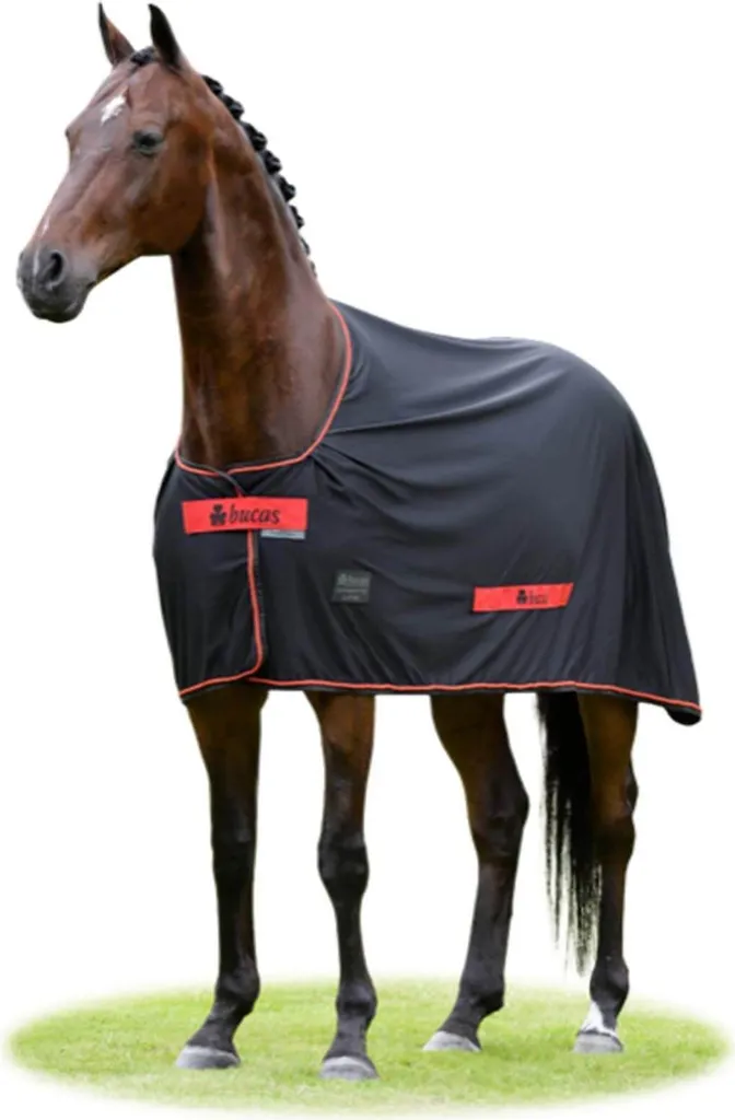 Couverture Bucas Sportsline Cooler FS 2023 Noire et Rouge Respirante 130