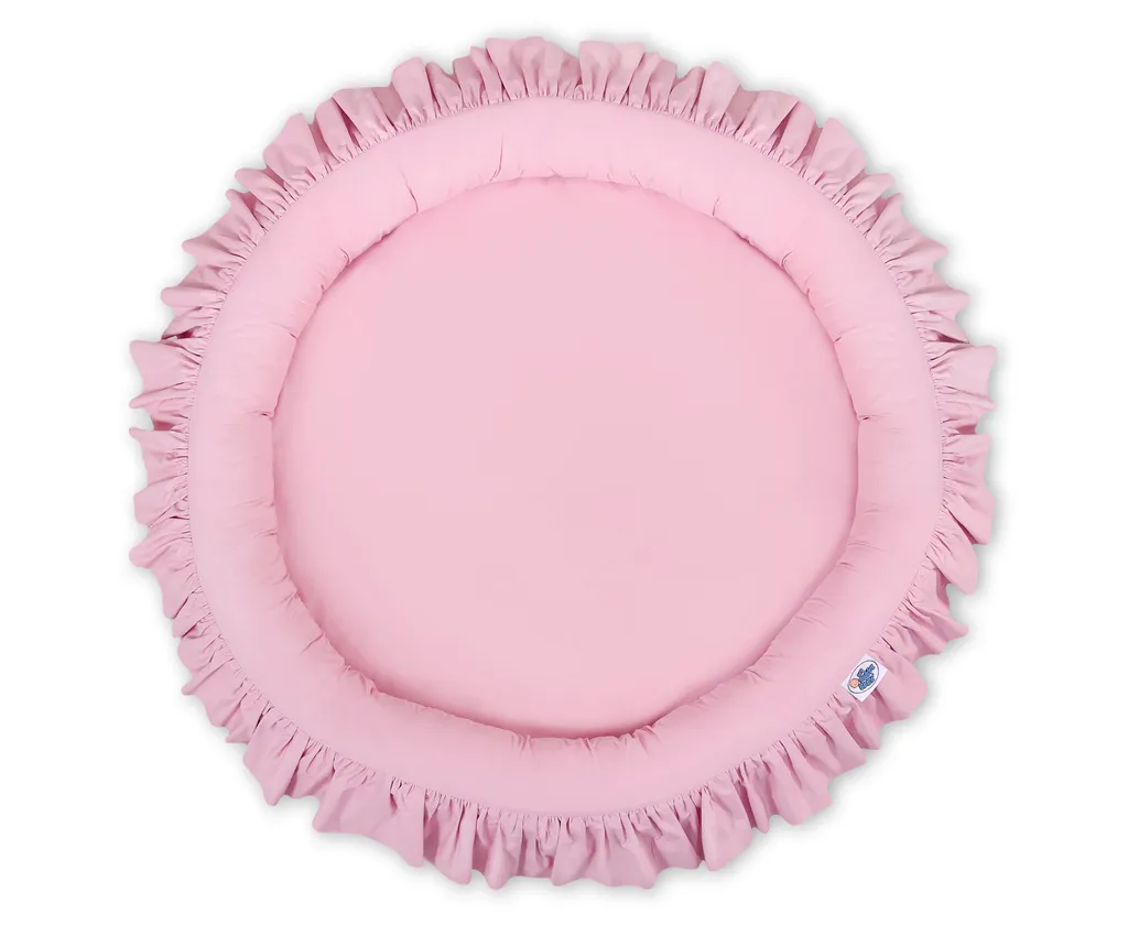 Nid à volants rose pour bébé en coton doux : confort et style bohème