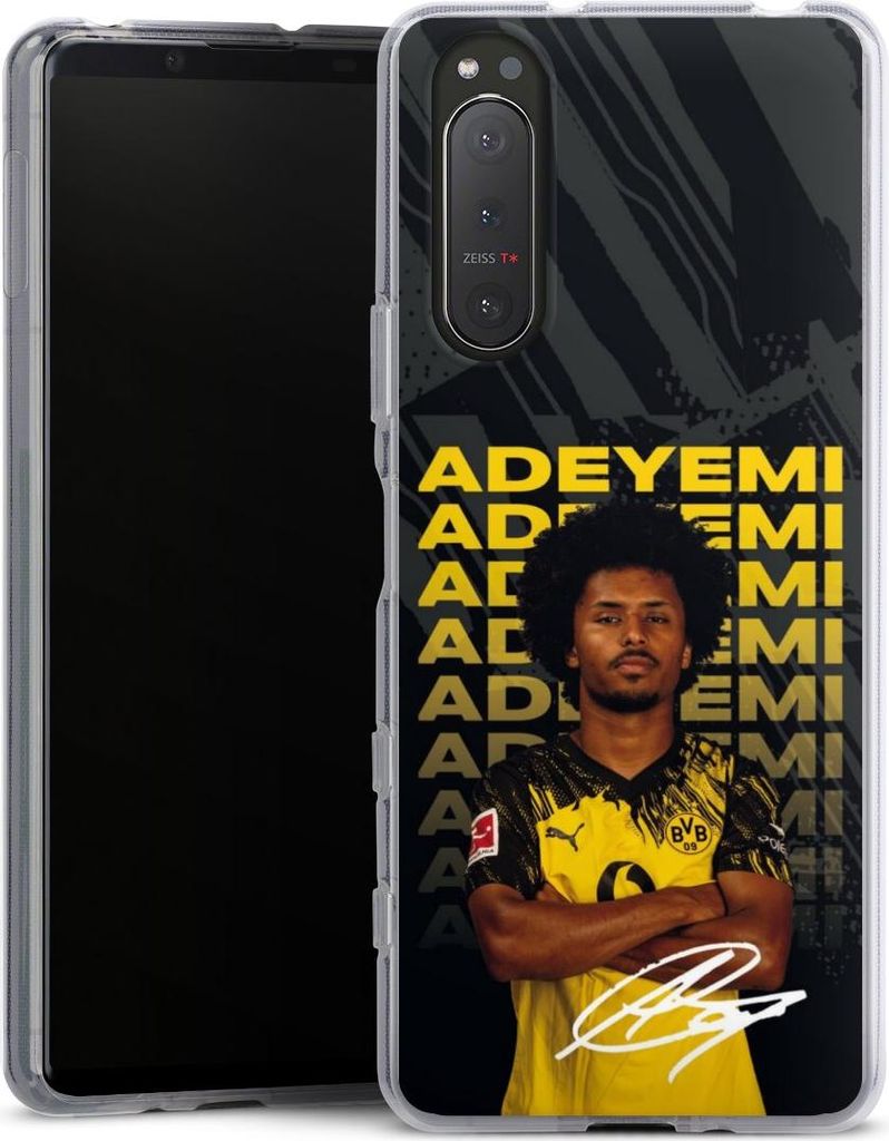 DeinDesign Handyhülle für Sony Xperia 5 II Silikon Hülle Case Smartphone Schutzhülle BVB Borussia Dortmund Karim Adeyemi