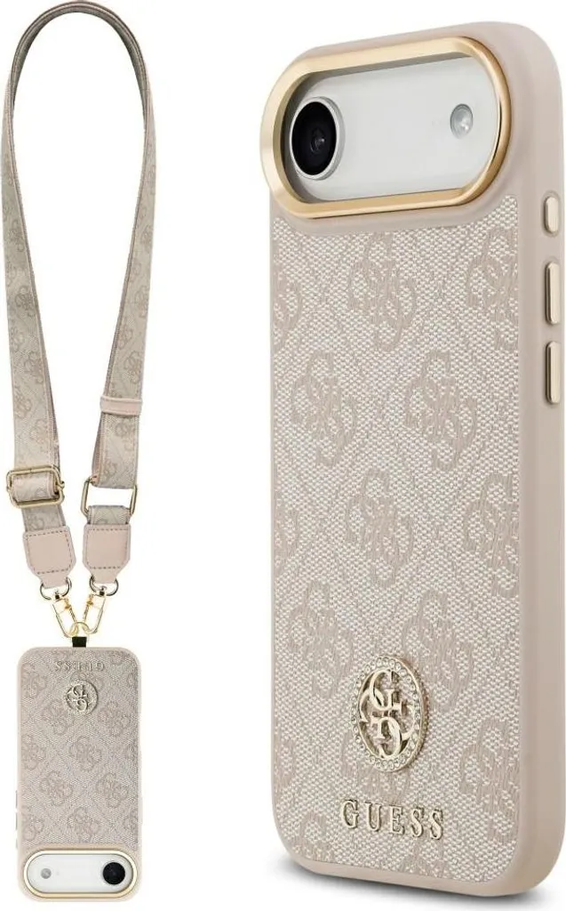 Custodia Protettiva Guess MagSafe iPhone Air Rosa con Cinturino