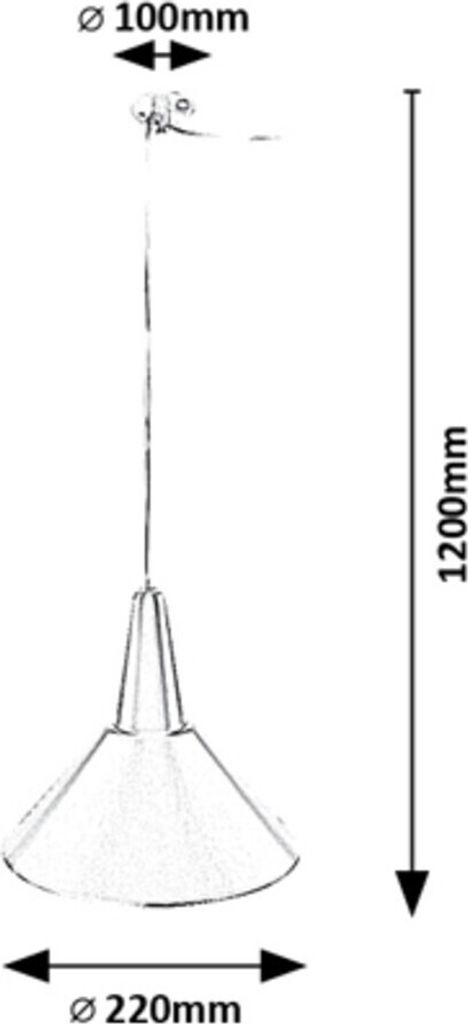 Rabalux 72016 Pendelleuchte 1 Spot Felipe, E27, schwarz, rund, Industriell, ø220mm