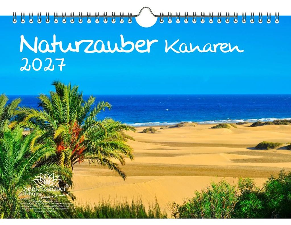 Naturzauber Kanaren DIN A4 Kalender für 2027 Landschaft Natur Urlaub Strand Spanien - Seelenzauber