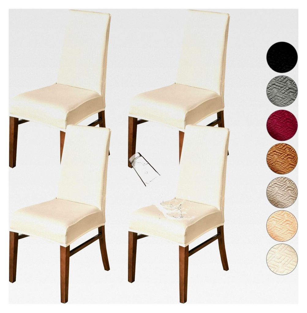 Stretch-Diamantgitter-Jacquard-Stuhlhussen für das Esszimmer, abnehmbare waschbare Stuhlbezüge für Küche, Hotel, Esszimmer, Zeremonien und Bank...