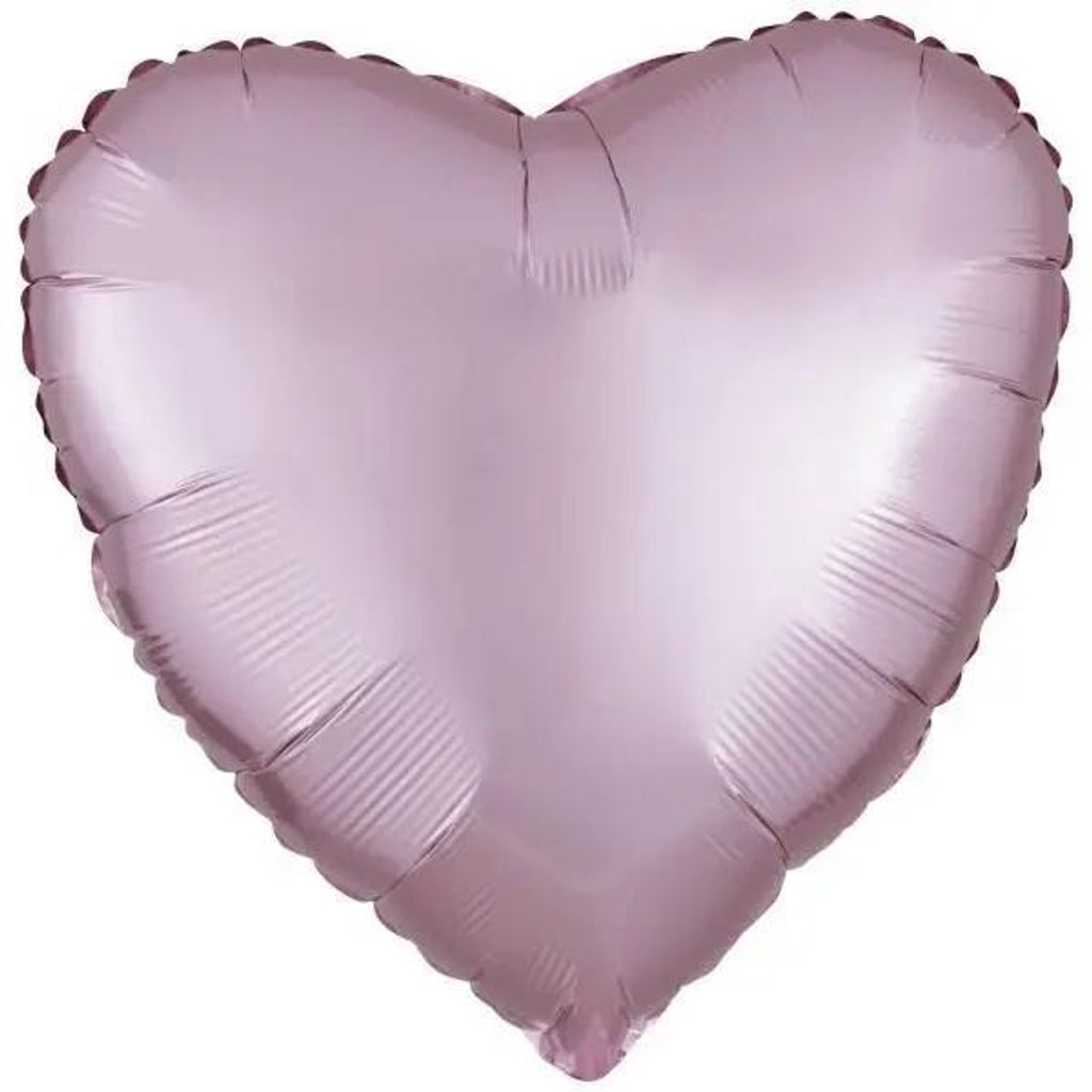Folienballon „Lustre Pastellrosa Herz“, 43 cm – Amscan