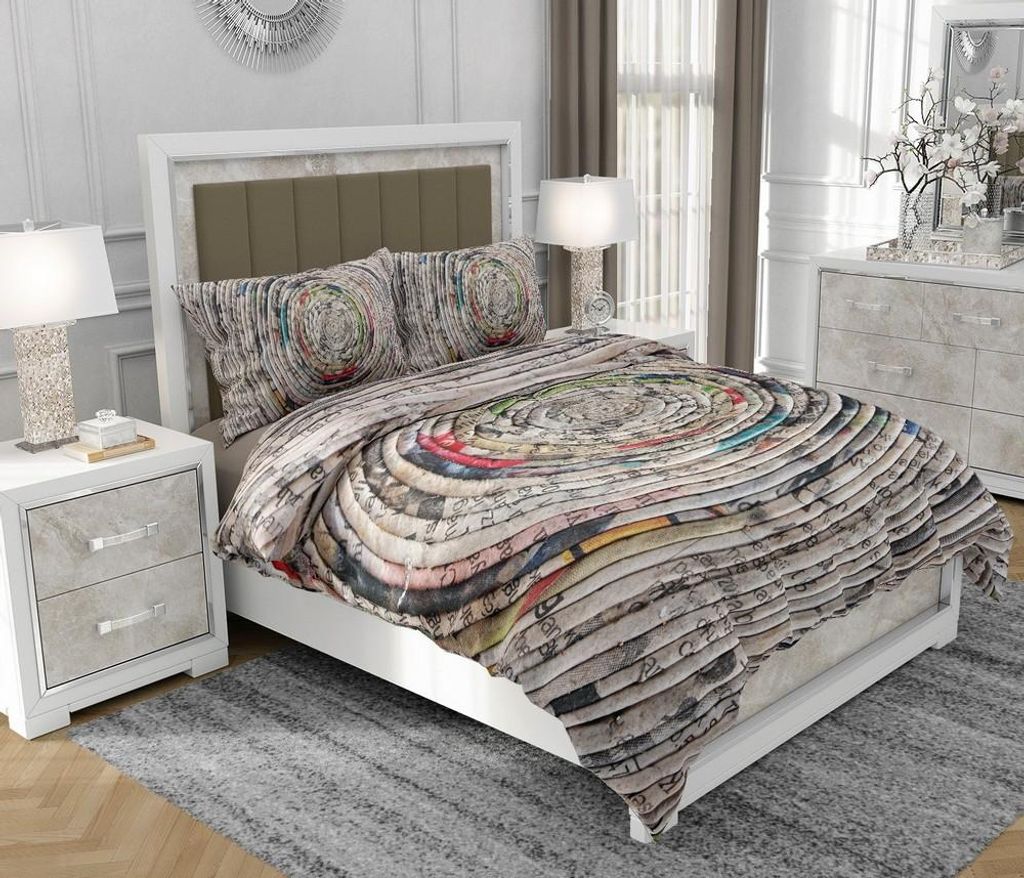 Bettwäsche 160x200 cm + 2x70x80 cm, 3-teilig, 100% Baumwolle, Satin, Reißverschluss, Bunt - SOVIO | So.0253