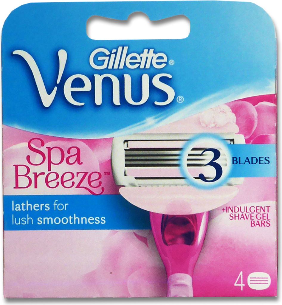 Gillette Venus Comfortglide Spa Breeze Women's Razor Blades 4 Blades