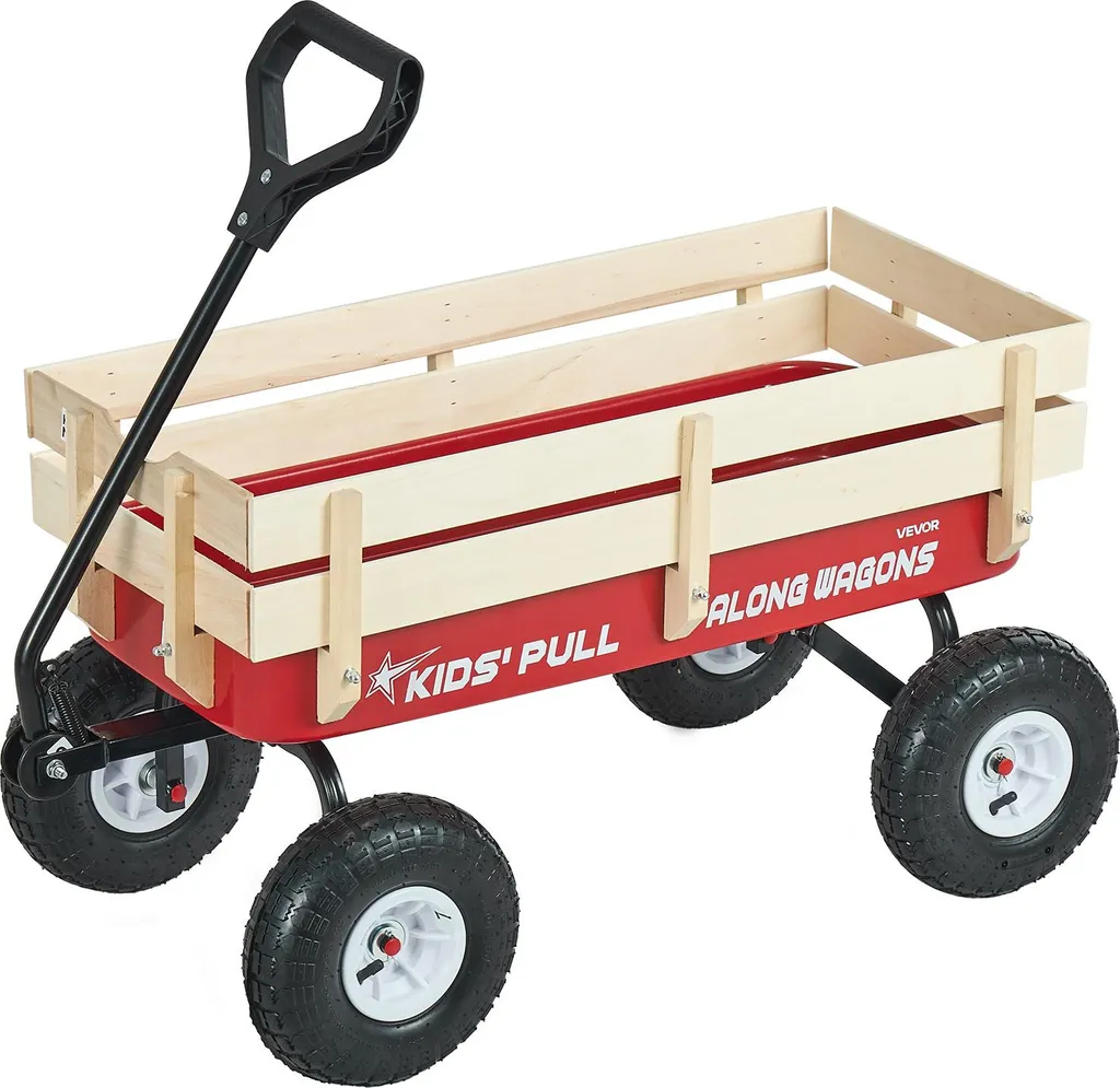 Carretto in Legno e Acciaio VEVOR | Stile Vintage per Giardino e Mare
