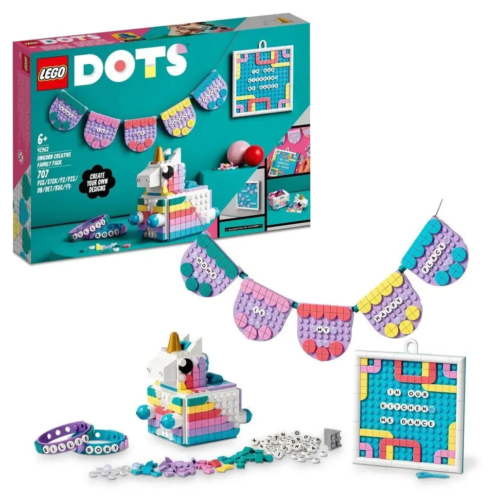 Kit licorne LEGO DOTS 41962 multicolore avec bracelets et objets de déco - 19