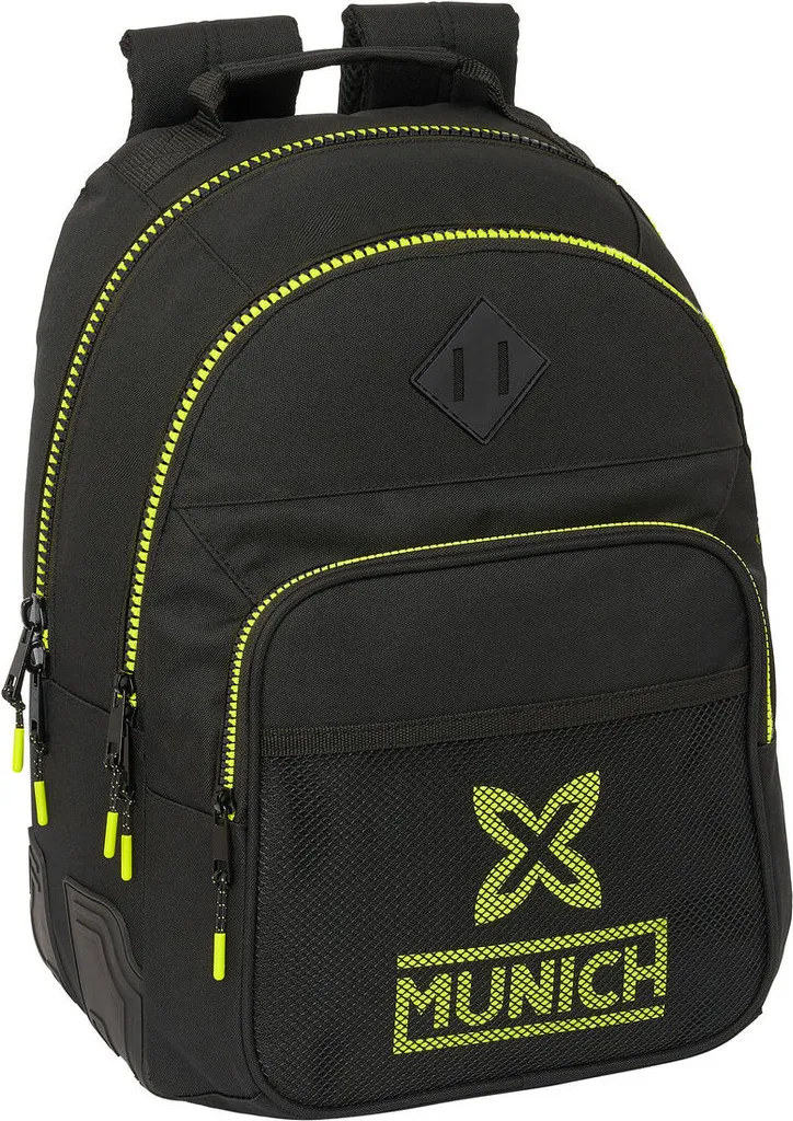 Zaino Scuola Munich Beat Nero 32x42x15 - Ergonomico e Anti-usura