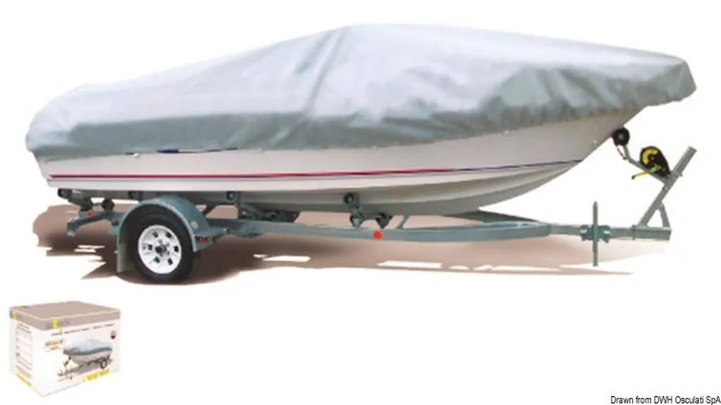 Taud universel 595 cm en tissu résistant gris - Protection intégrale