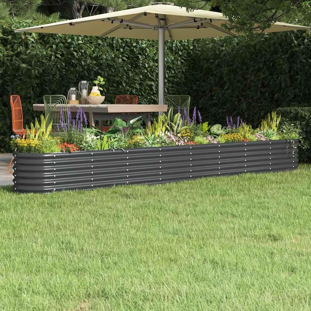 Zvýšené lůžko Pozinkovaná ocel 332x40x36 cm Antracitová Obrázek produktu 