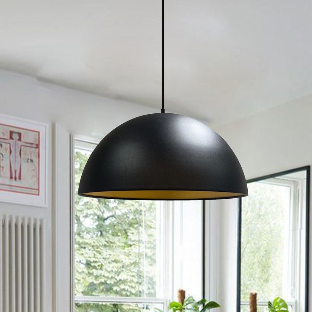 Hängelampe | Lipeo | Metall Pendelleuchte Schwarz