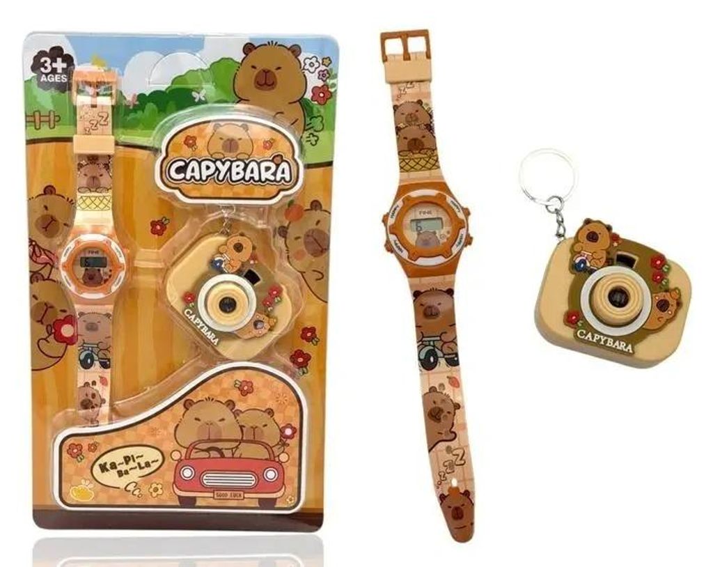 Elektronische Armbanduhr mit Kapibar-Anhänger – Cabo-Toys Produktbild 