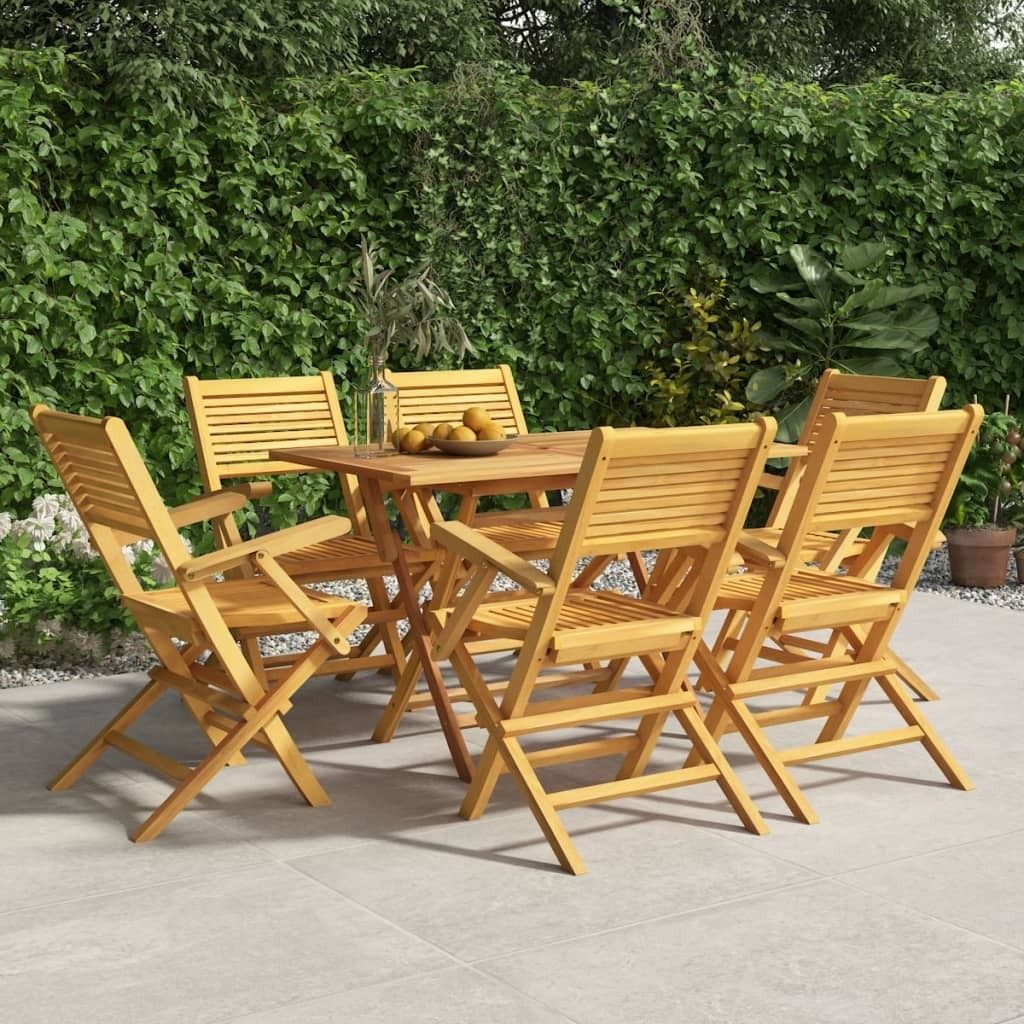 "2026 Promotion" Gartenstühle 6 Stk. - Hohe Qualität - Klappbar 55x62x90 cm Massivholz Teak - Gartenstühle CC9193