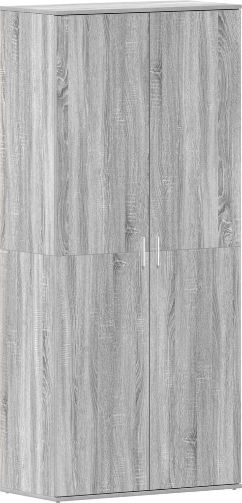 Best Möbel Schuhschrank Grau Sonoma 80x39x180 cm Holzwerkstoff - Schuhregale CHY858716