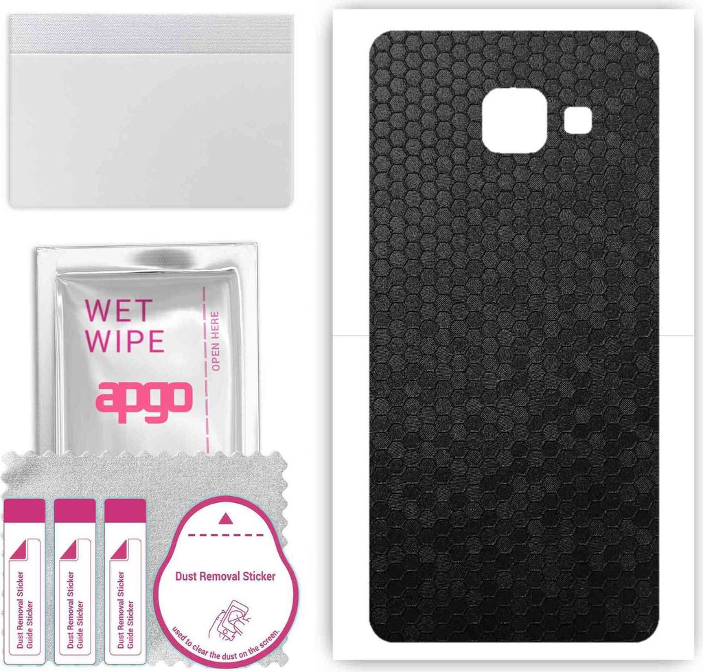 apgo Rückseite Schutzfolie, Skin, kompatibel mit Samsung Galaxy A3 2016 A310F, Hinten Displayschutzfolie aus Vinylfolie, kratzfest, einfache Monta...