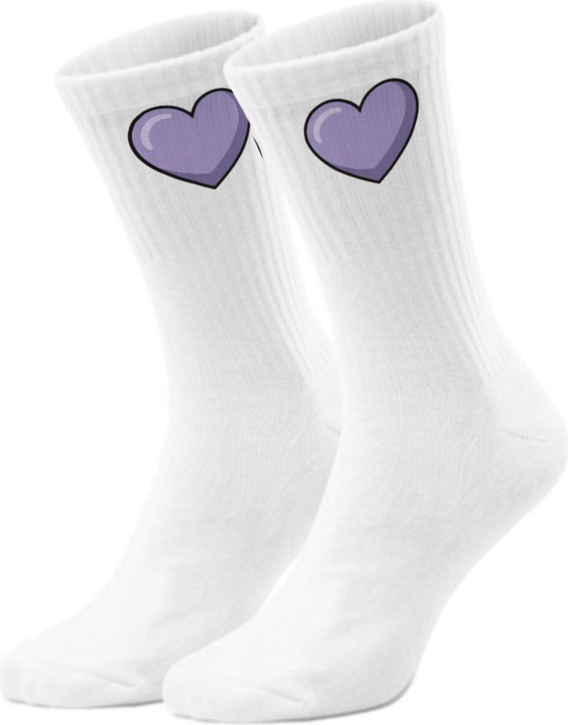 epicsocks Herzensmensch Lila Herz Socken in 37-41 im Paar