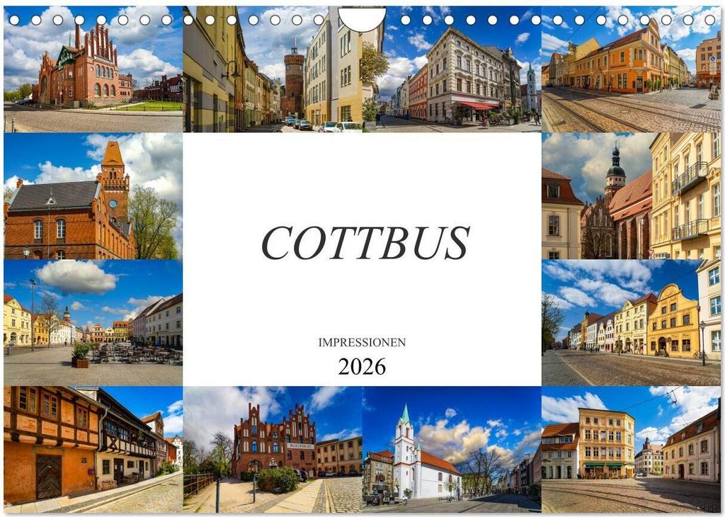 Cottbus Impressionen (Wandkalender 2026 DIN A4 quer), CALVENDO Monatskalender