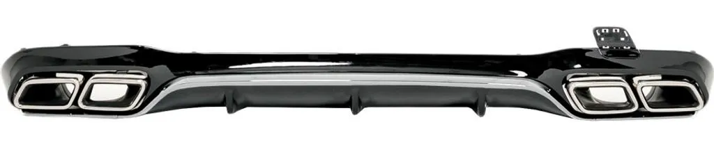 Pack Look E63 pour Mercedes W213 : Diffuseur Arrière et Sorties Chrome - 2