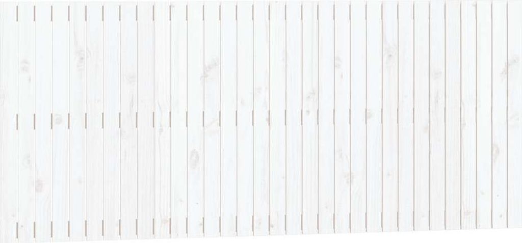vidaXL Wand-Kopfteil Weiß 204x3x90 cm Massivholz Kiefer