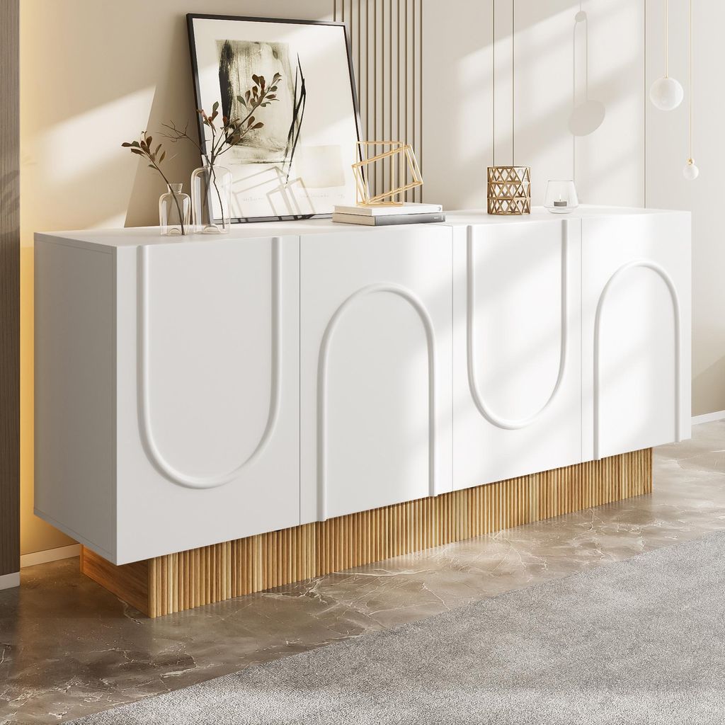 OKWISH Buffet Moderne Meuble d’Entrée avec 4 Portes et Image du produit 