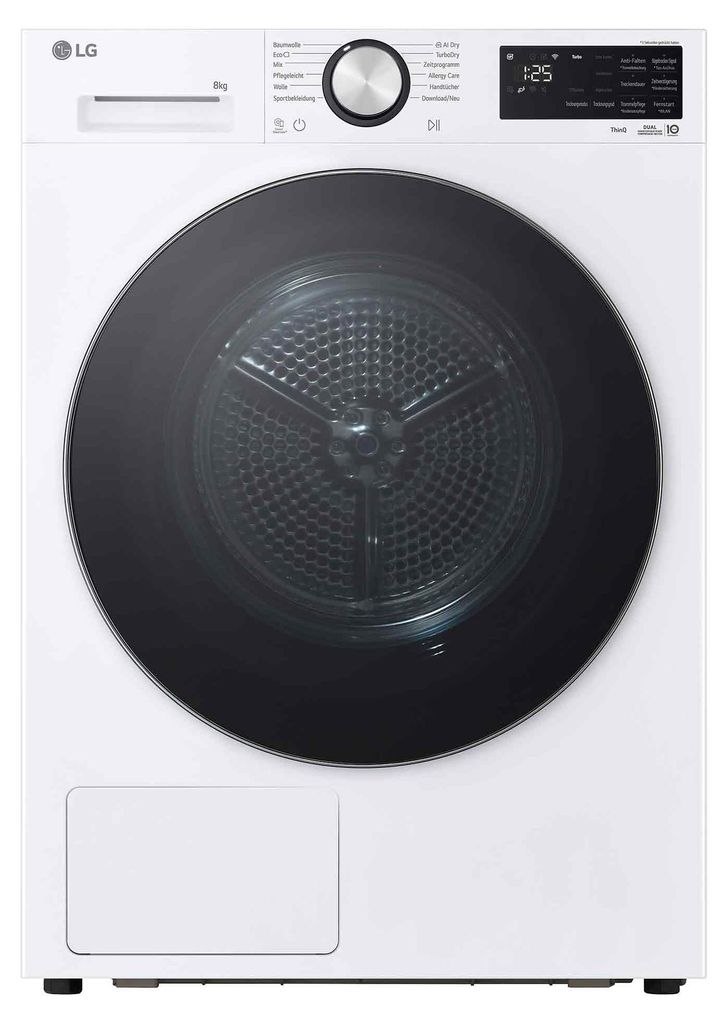 LG RT80X72W Wärmepumpentrockner 8 kg TurboDry & SensorDry
